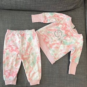 Calvin Klein baby girl tye dye jog suit 12M